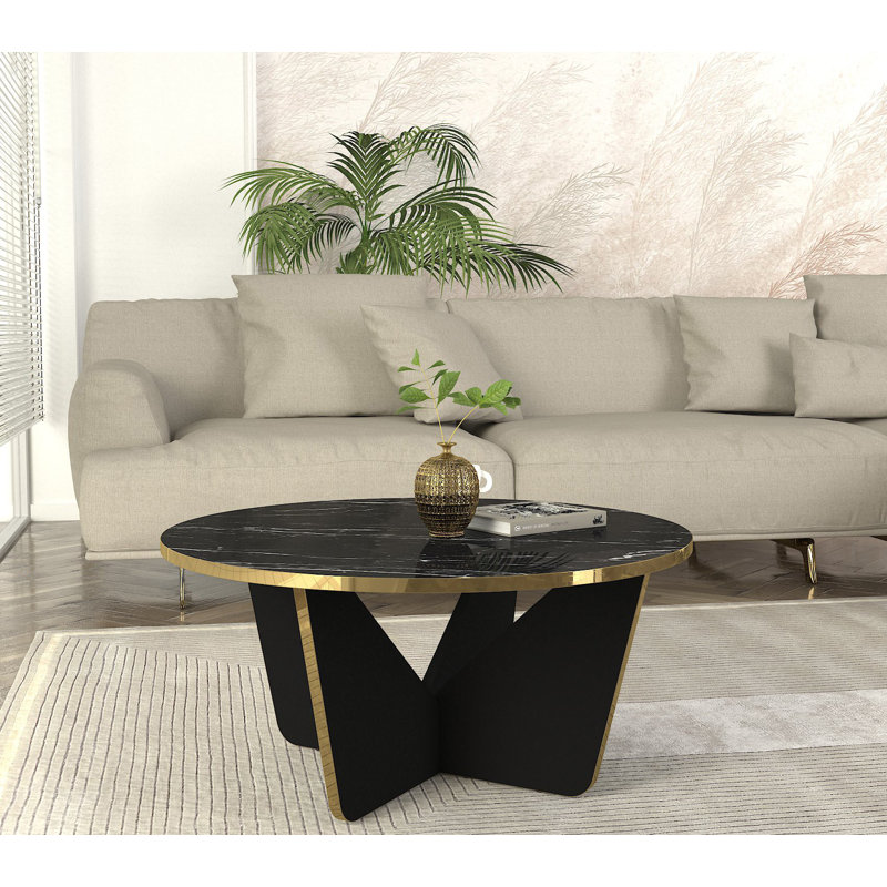 Coffee Table, Black Marble