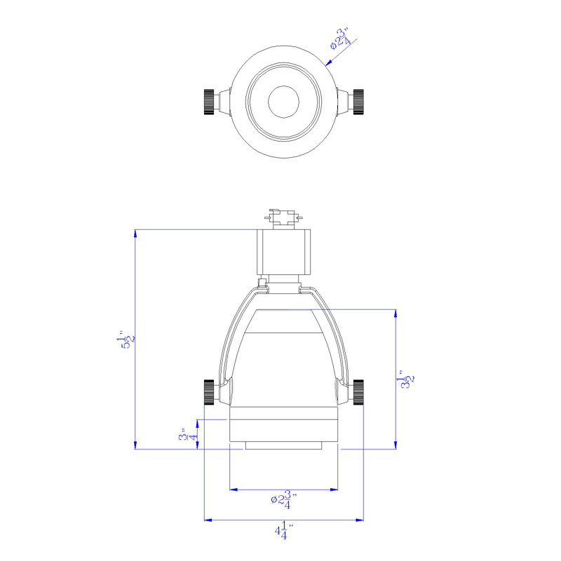 LED Adjustable Track Head, Rust