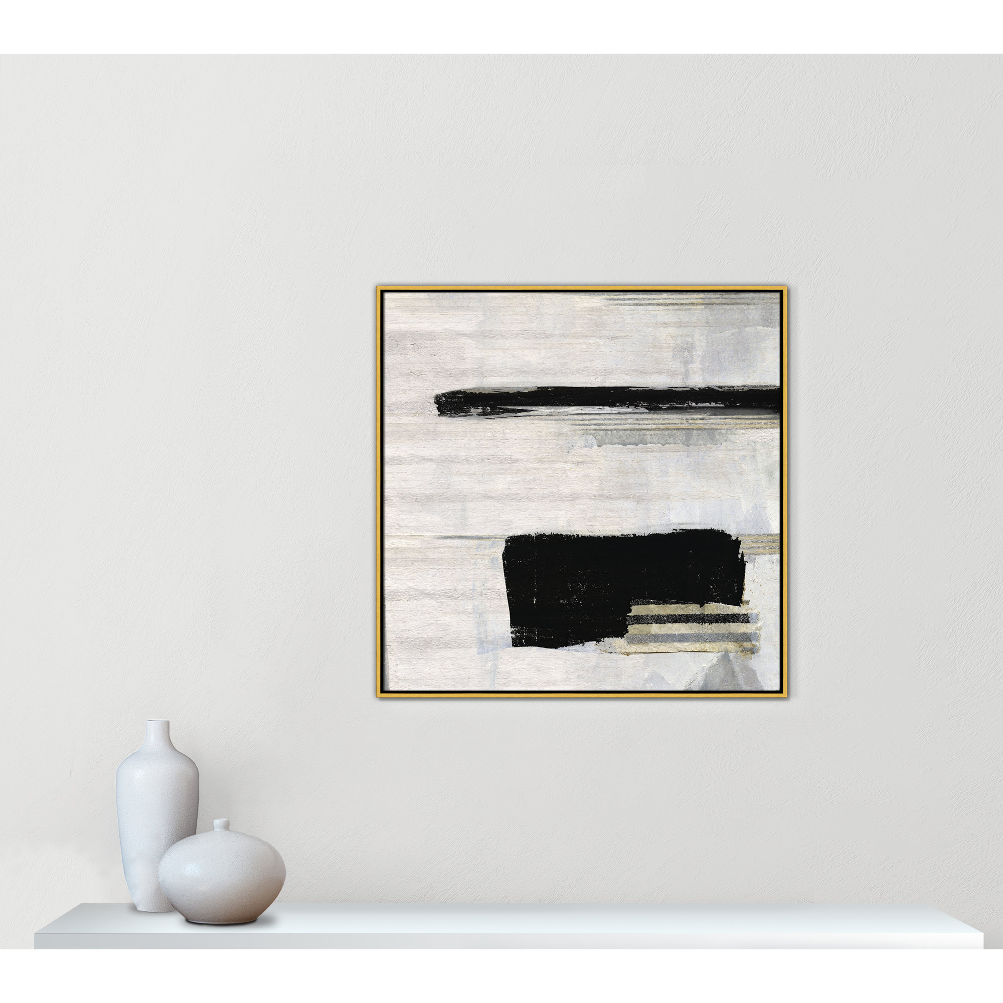 La Bande II Print by Sally Swatland, Gold, 37.5" H x 37.5" W