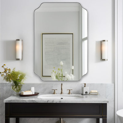 Miroir de salle de bain Modern Cadre en acier inoxydable