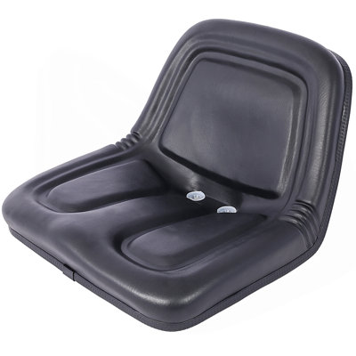 Deluxe Mower Tractor Seat Compatible With John Deere, Kubota, Allis-Chalmers, Bobcat, Case-IH, Ford New Holland, White, Oliver, Mpl, Moline, Massey Ferguson High Back ,With Slide (Black)