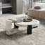 Table basse avec table d'appoint Bianco White