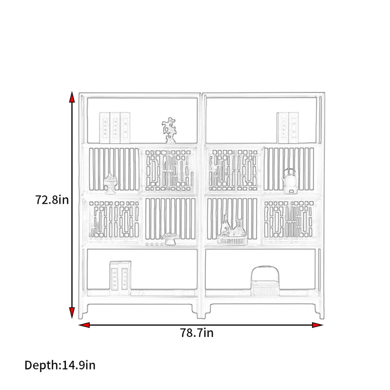 Nouvelle bibliothèque de style minimaliste classique chinois