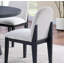 Chaise d'appoint ergonomique en tissu blanc