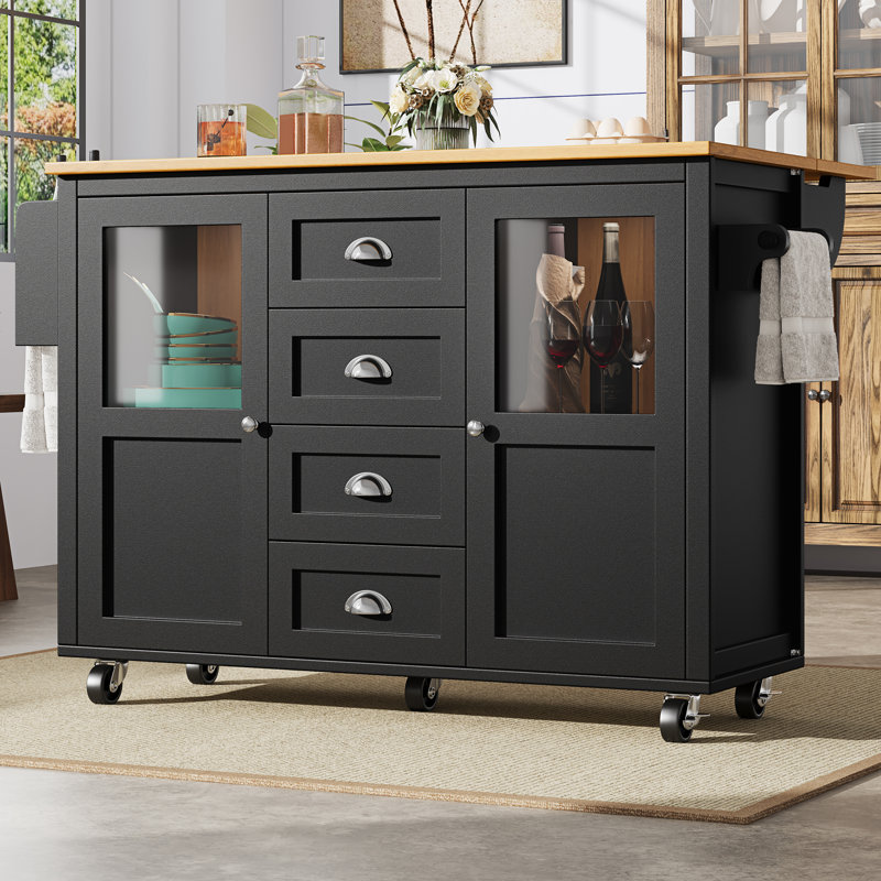 Kitchen Island, Black