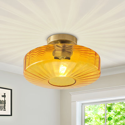 Plafonnier encastré en verre 1 lumière Virgie