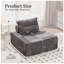 Canapé modulaire sans accoudoirs en tissu chenille l 39,37 po x P 39,37 po KK-K