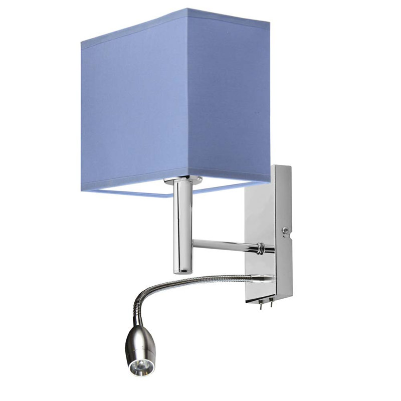 Audreauna Wall Sconce, Blue, Chrome