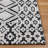 Marbella Hand Woven Wool/Cotton Geometric Rug in Ivory/Black-2047030992