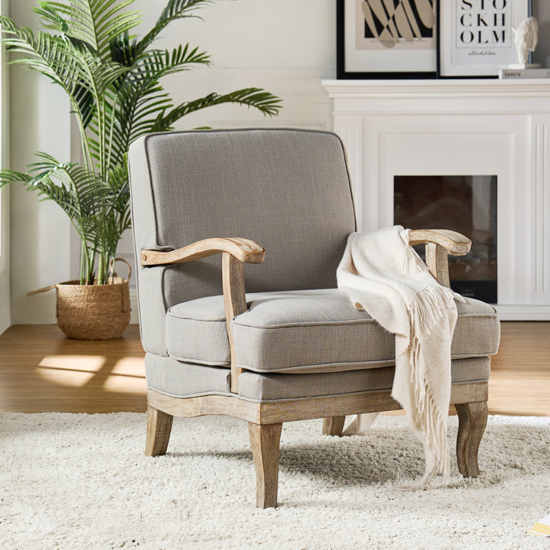 Upholstered Armchair, Grey