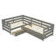 Lit plateforme en L avec trois tiroirs de rangement-856850174