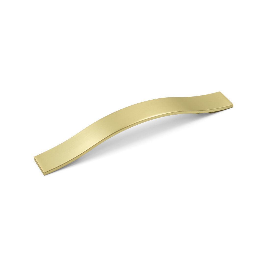 160mm Brushed Brass Strap Handle