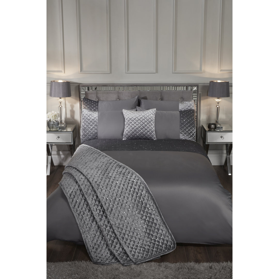 Glamour Microfiber Duvet Cover Set with Pillow Shams Included