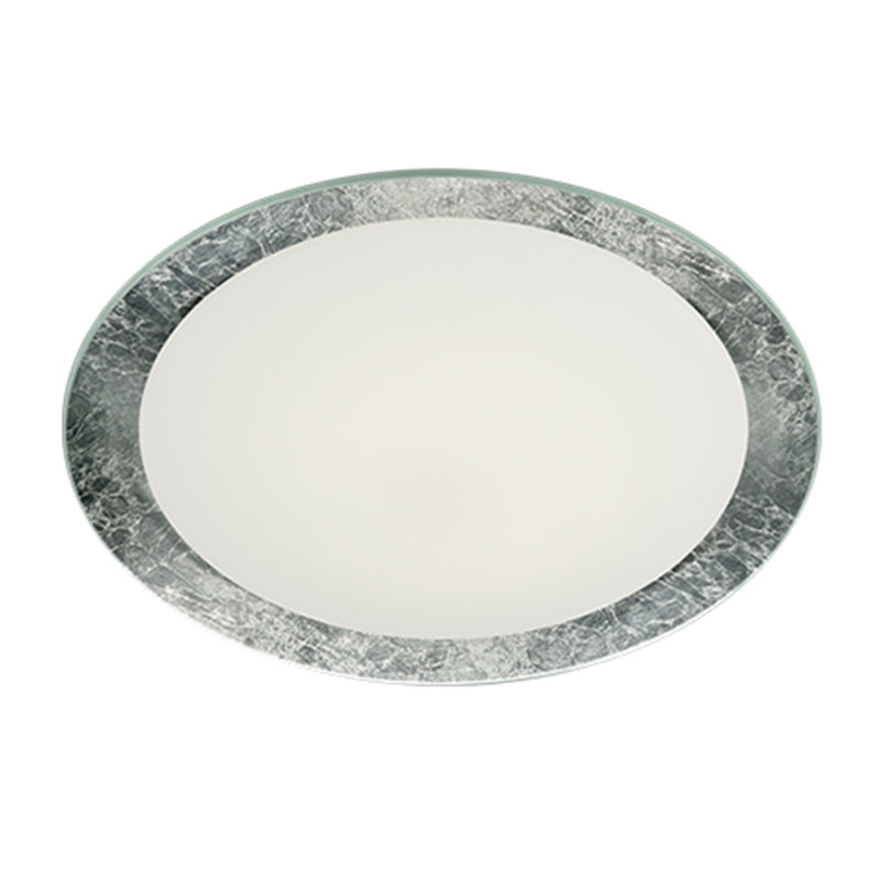 Plafonnier encastré simple à 1 lumière DEL, Argent, H 4 po x L 20 po x P 20 po