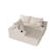 Canapé d'angle infonuagique avec méridienne en L et poches latérales, design modulaire moderne, assise profonde, revêtement en tissu pour salon/chambre, aucun assemblage requis, blanc, côté gauche, 274 x 160 x 58 cm, tissu et mousse haute densité, modulable, blanc, aucun assemblage requis-1336018431