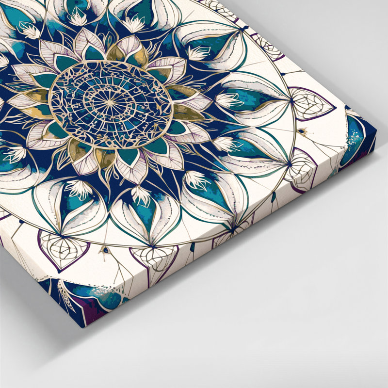 «Thanksgiving Contemporary gratitude mandalas», art mural sur toile beige, H 12 po x l 18 po