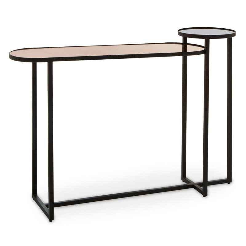 119cm Glass Top Console Table
