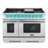 Cosmo 48 in. Lumin Collection 6.6 cu. ft. Double Oven Dual Fuel Range with 8 Burners, Convection Oven in Stainless Steel