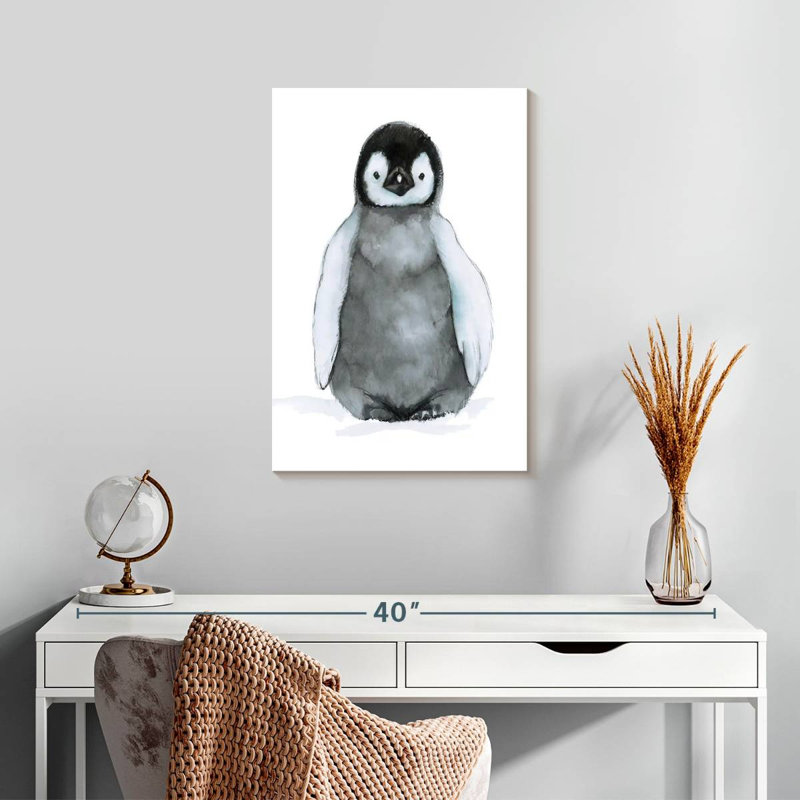 Illustration de bébé pingouin, H 24 po x l 16 po