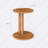 Wooden C-Shaped End Table – Round Top Minimalist Style