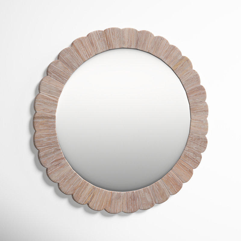 Tait Solid Wood Scalloped Wall Mirror