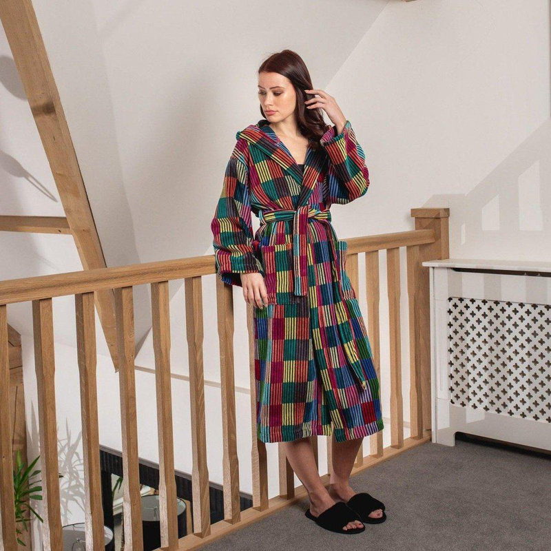 Mid-Calf Bathrobe with Pockets, L