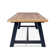 Morones Rectangular Dining Table in Solid Reclaimed Teak with Black Aluminum Legs