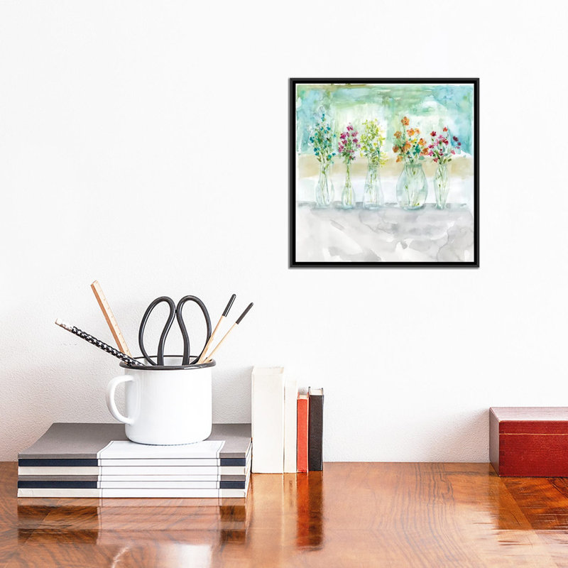 Colour Wash Bouquet by Carol Robinson - Gallery-Wrapped Canvas Giclée, 18" H x 18" W x 1.5" D, Black Framed Canvas, No Mat