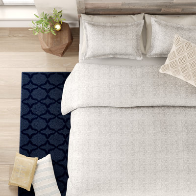 Bastian Cotton Damask Duvet Cover