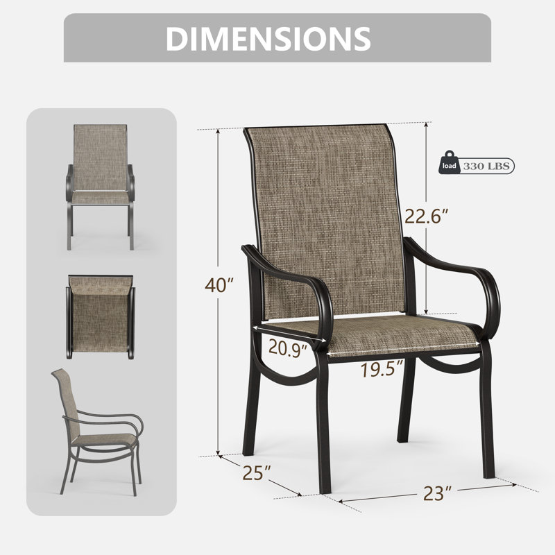 4 chaises de patio pour l'extérieur, 4
