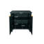 Armoire décorative à bord arrondi pour chambre à coucher - rangement noirâtre grande capacité 2 portes avec tablette réglable