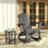 Plastic/Resin Folding and Rocking Adirondack Chair with Ottoman