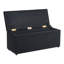 Storage Ottoman OREM Fabric 100 cm 40 cm Blue-1430498791