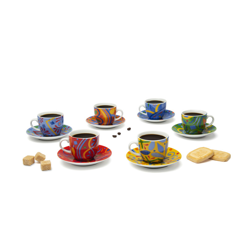 Puebla Porcelain Espresso Cup and Saucer