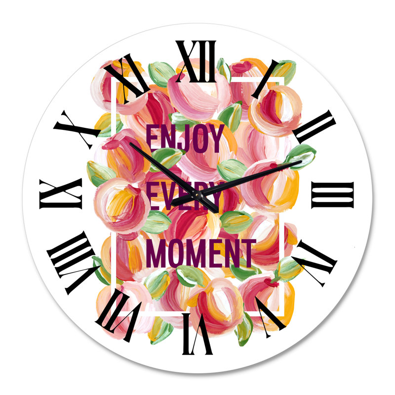 Enjoy Every Moment - Horloge murale traditionnelle, Surdimensionné