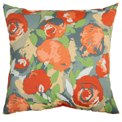 Floral Outdoor Reversible Throw Pillow