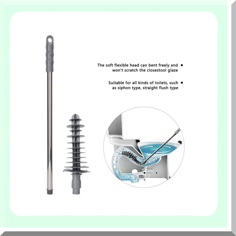 FlexiClear Long Handle Bathroom Clog Remover - Ultimate Blockage Unblocker Tool with Flexible Head for Efficient Home Dredging