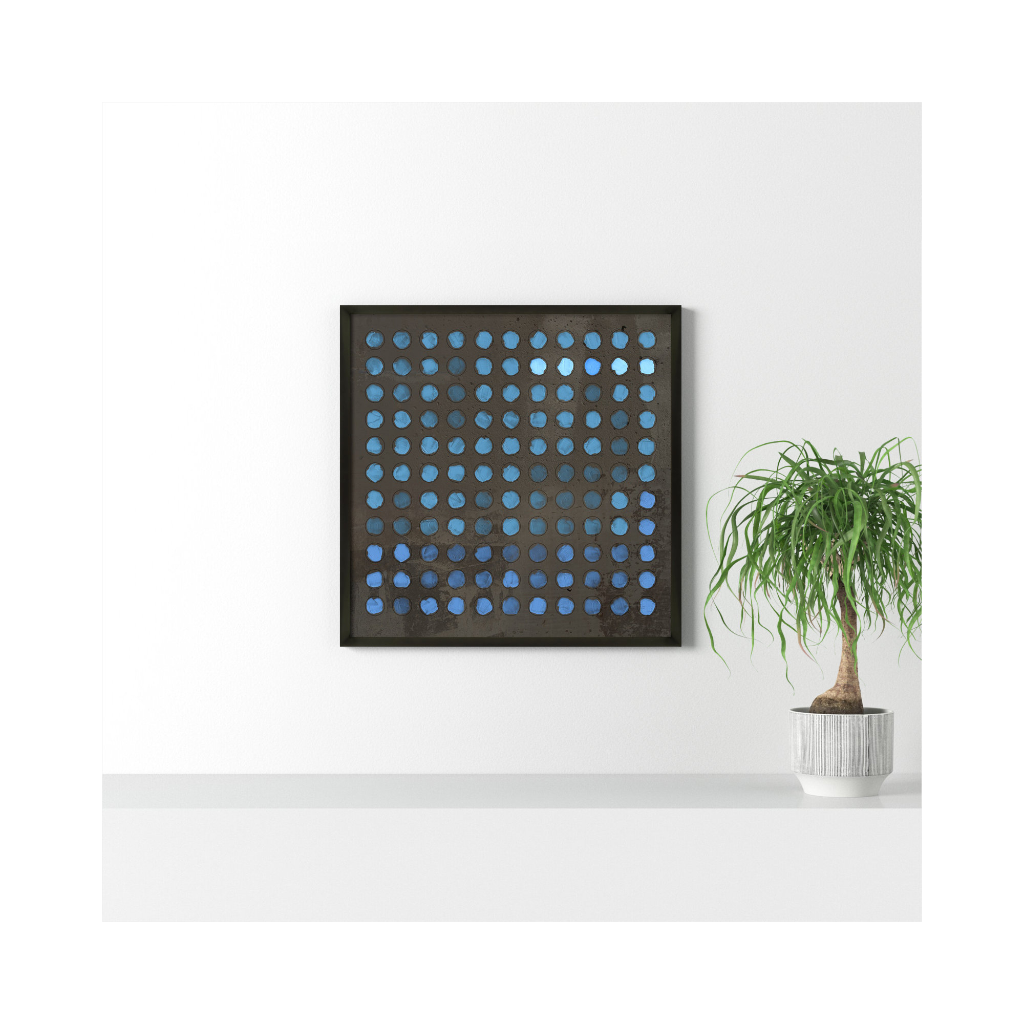 Squared Circles 5 by Jacques Pilon, Black, 30" H x 30" W x 1.25" D
