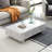 Khiry Sled Marble Rectangle High Gloss Coffee Table Elegant Center Table Side Table-878588925-878588924