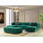 Ariana Velvet Double Chaise Sectional-351797007