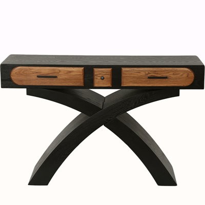Ashwood Veneered Console Table With Cross Leg