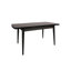 Table de salle à manger extensible, conception baroque, noire, 50,4 x 31,1 x 31,1 pouces | 100% panneau de particules enduit de mélamine, largeur extensible: 61,8 pouces | Pieds en plastique robustes, parfaits pour les salles à manger et les rassemblements élégants