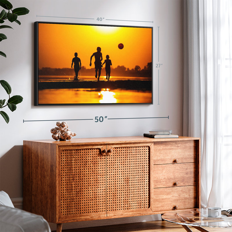Impression sur toile Sunset Beach Soccer, H 27 po x l 40 po