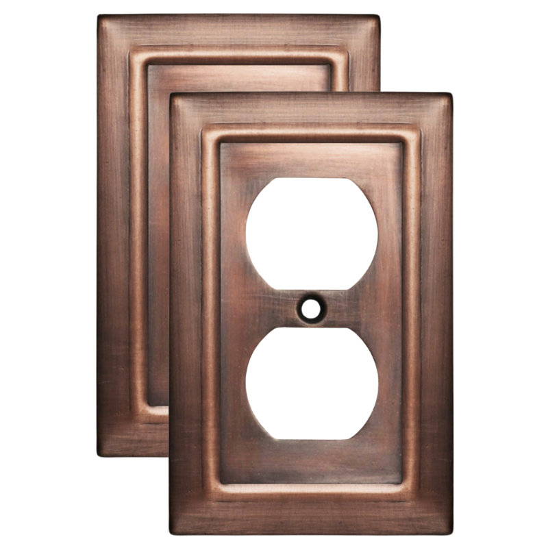 Architectural 1-Gang Duplex Outlet Standard Wall Plate, Matte Black, 1