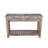 Duplin Console Table – White Washed Distressed Mango Wood with Lower Shelf (48") 