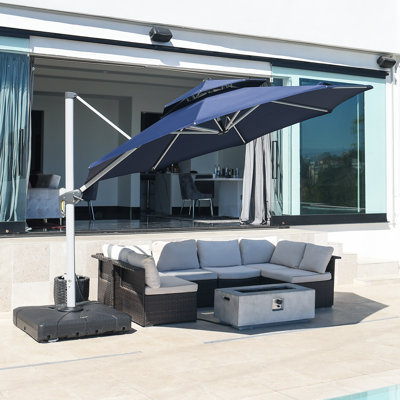 Parasol rond en porte-à-faux 11 pi Burgue