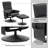 Airanna Recliner with Ottoman, Reclining Chair with Massage, 360 Swivel Chair,  Faux Leather-909565292