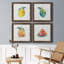 Happy Lemon - ensemble de 4 peintures sur toile encadrées-60149329-60149332