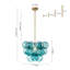 Lustre en grappe de verre bullé 1 lumière Art Deco-1272580510