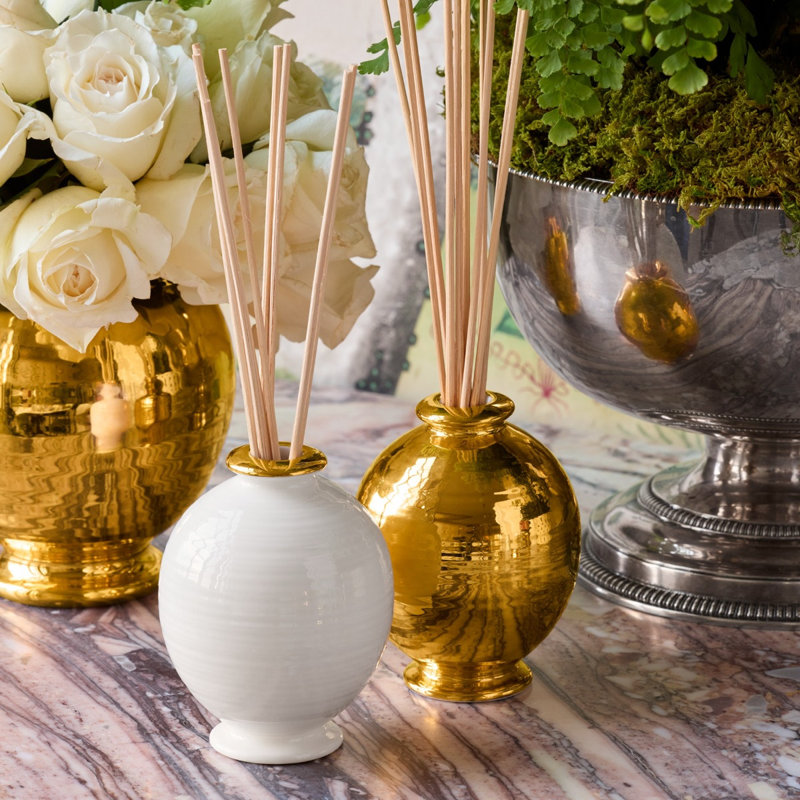Siena L'Ansecoy Orange Blossom Diffuser Set, Cream, Plant / Floral/Woodsy/Citrus